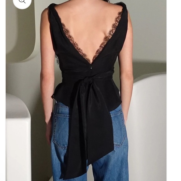 Azeeza Frida Charmeuse Top - Picture 2 of 4